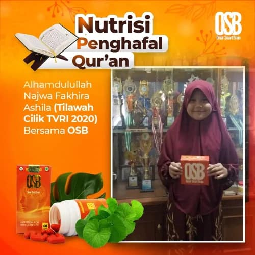 Najwa Fakhira Ashila, tilawah cilik TVRI 2020 bersama osb nutrisi penghafal Quran
