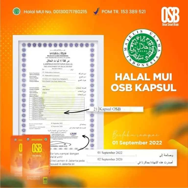 sertifikasi halal MUI osb kapsul